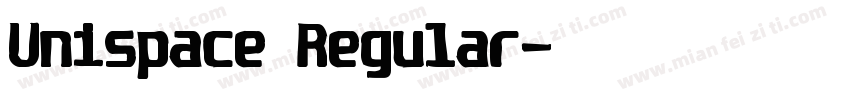 Unispace Regular字体转换